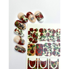 Naildress Slider Design Красные розы