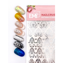 NAILCRUST Трафареты-слайдеры Silver №20