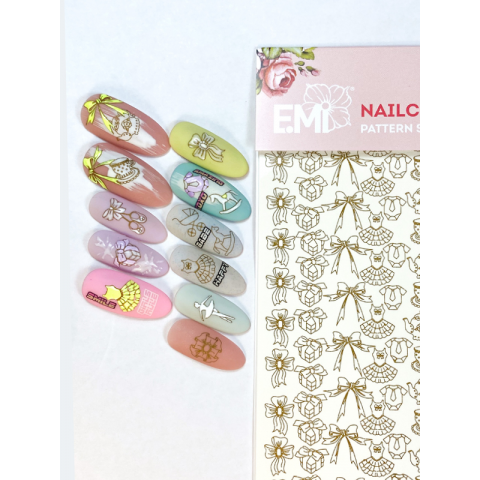 NAILCRUST Трафареты-слайдеры золотые №12 NAILCRUST Трафареты-слайдеры золотые №12