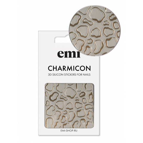 Charmicon 3D Silicone Stickers №238 Золотые разводы