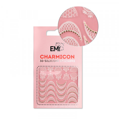 Charmicon 3D Silicone Stickers №108 Кружевные лунулы