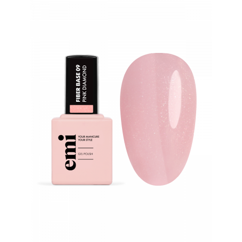 E.MiLac Fiber Base Gel Pink Diamond №9, 15 мл.