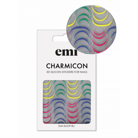 Charmicon 3D Silicone Stickers №205 Яркие лунулы