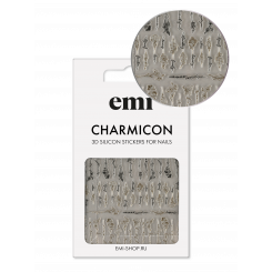 Charmicon 3D Silicone Stickers №231 Цветы и фразы