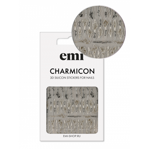 Charmicon 3D Silicone Stickers №231 Цветы и фразы