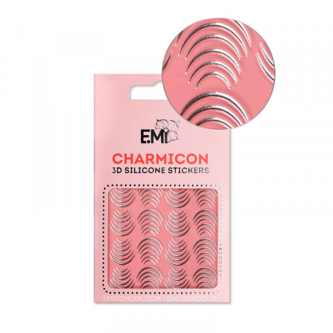 Charmicon 3D Silicone Stickers №116 Лунулы серебро Charmicon 3D Silicone Stickers №116 Лунулы серебро