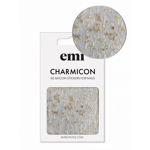 Charmicon 3D Silicone Stickers №190 Осенняя нежность_золото