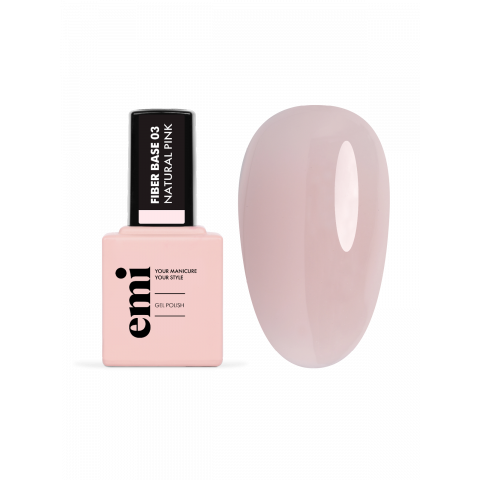 E.MiLac Fiber Base Gel Natural Pink №3, 15 мл.