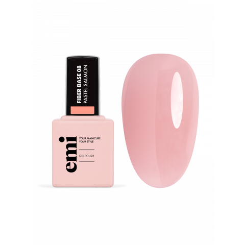 E.MiLac Fiber Base Gel Pastel Salmon №8, 15 мл.