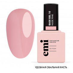 E.MiLac Base Gel Нюдово-розовый №10, 15 мл.