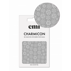 Charmicon 3D Silicone Stickers №150 Снежинки белые