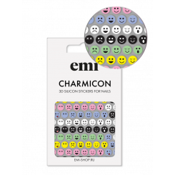 Charmicon 3D Silicone Stickers №197 Цветные смайлы