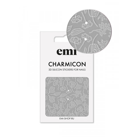 Charmicon 3D Silicone Stickers №177 Цветы белые Charmicon 3D Silicone Stickers №177 Цветы белые